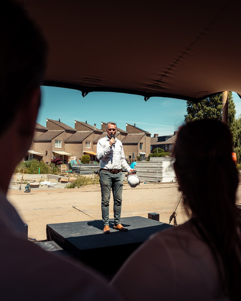 ontvangst op start bouw