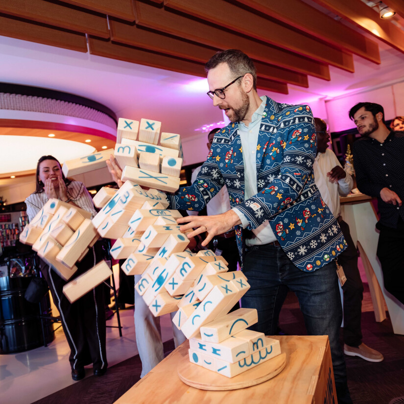 Winter Wonderland bij VOPAK - jenga