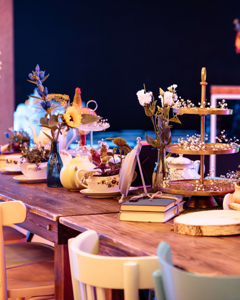 Madhatters Teaparty aankleding