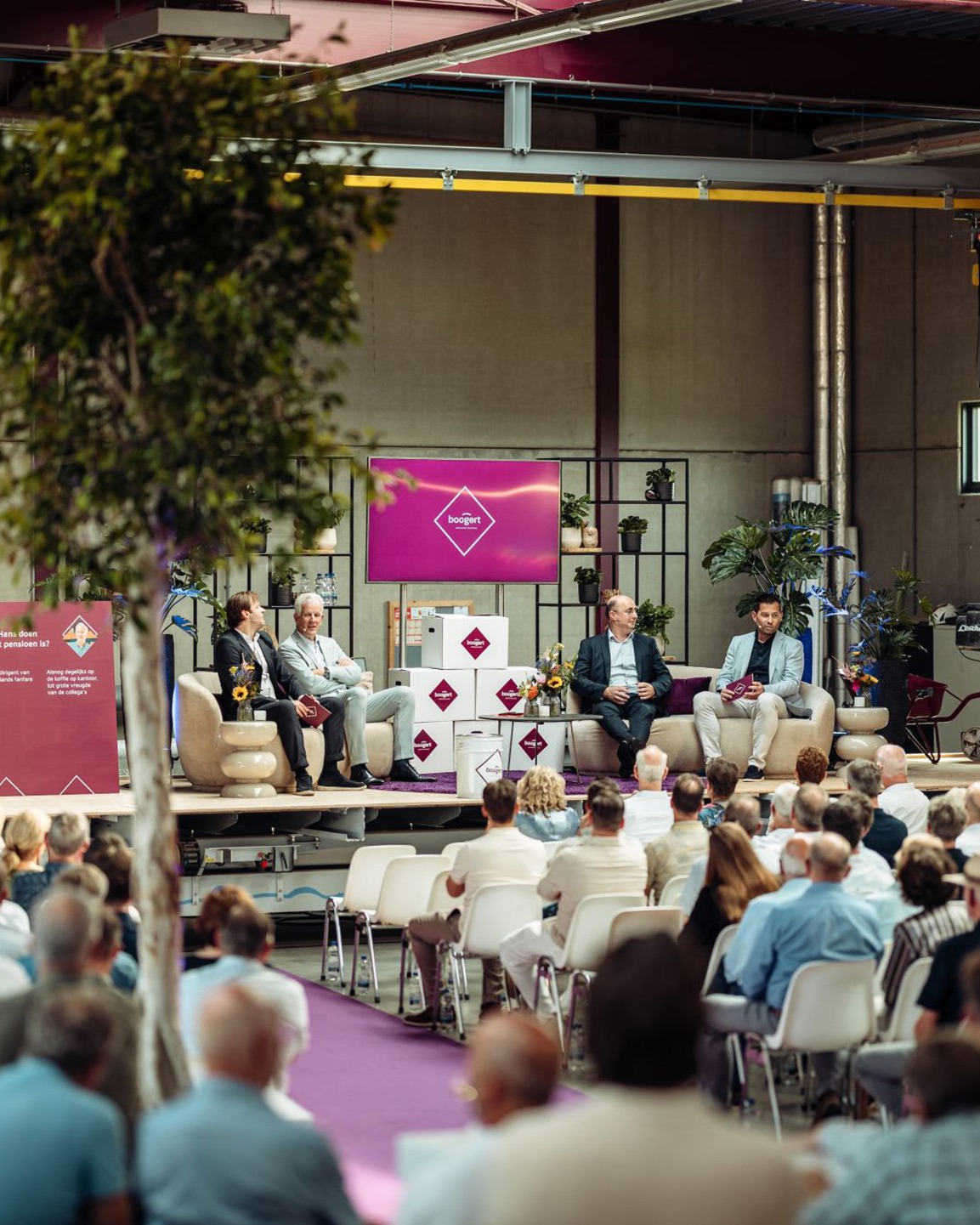 podium afscheidsfeest