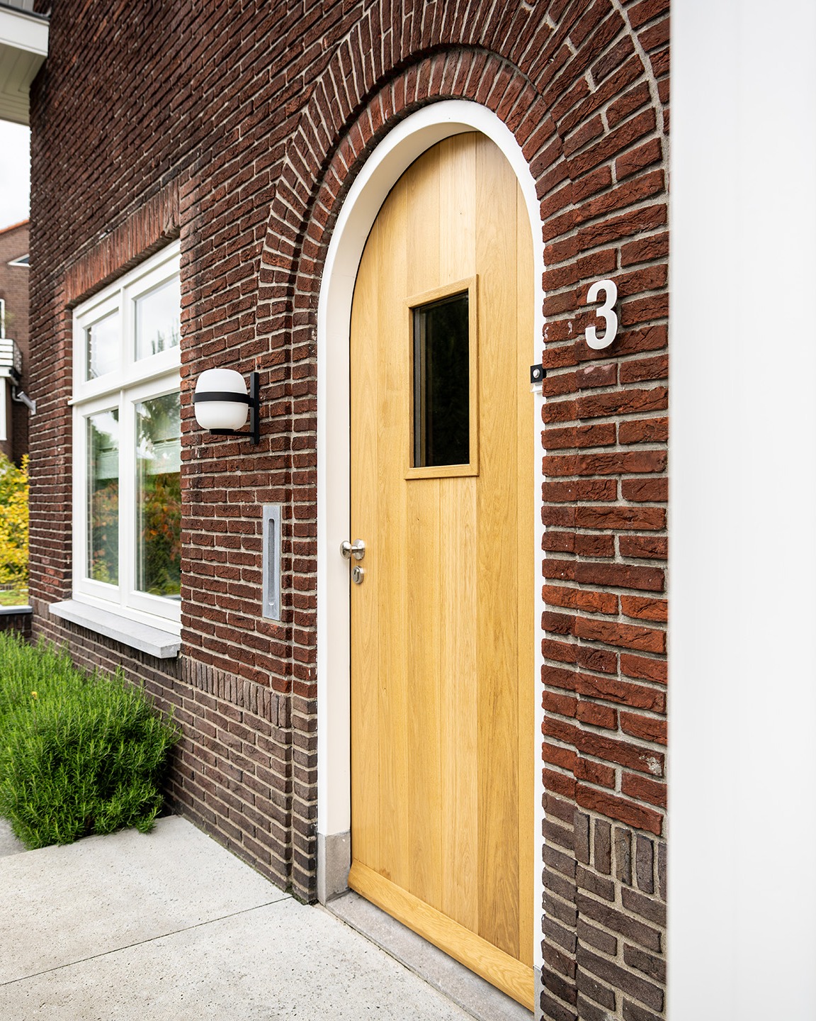 Op maat gemaakte voordeur eikenhout Rozendaal