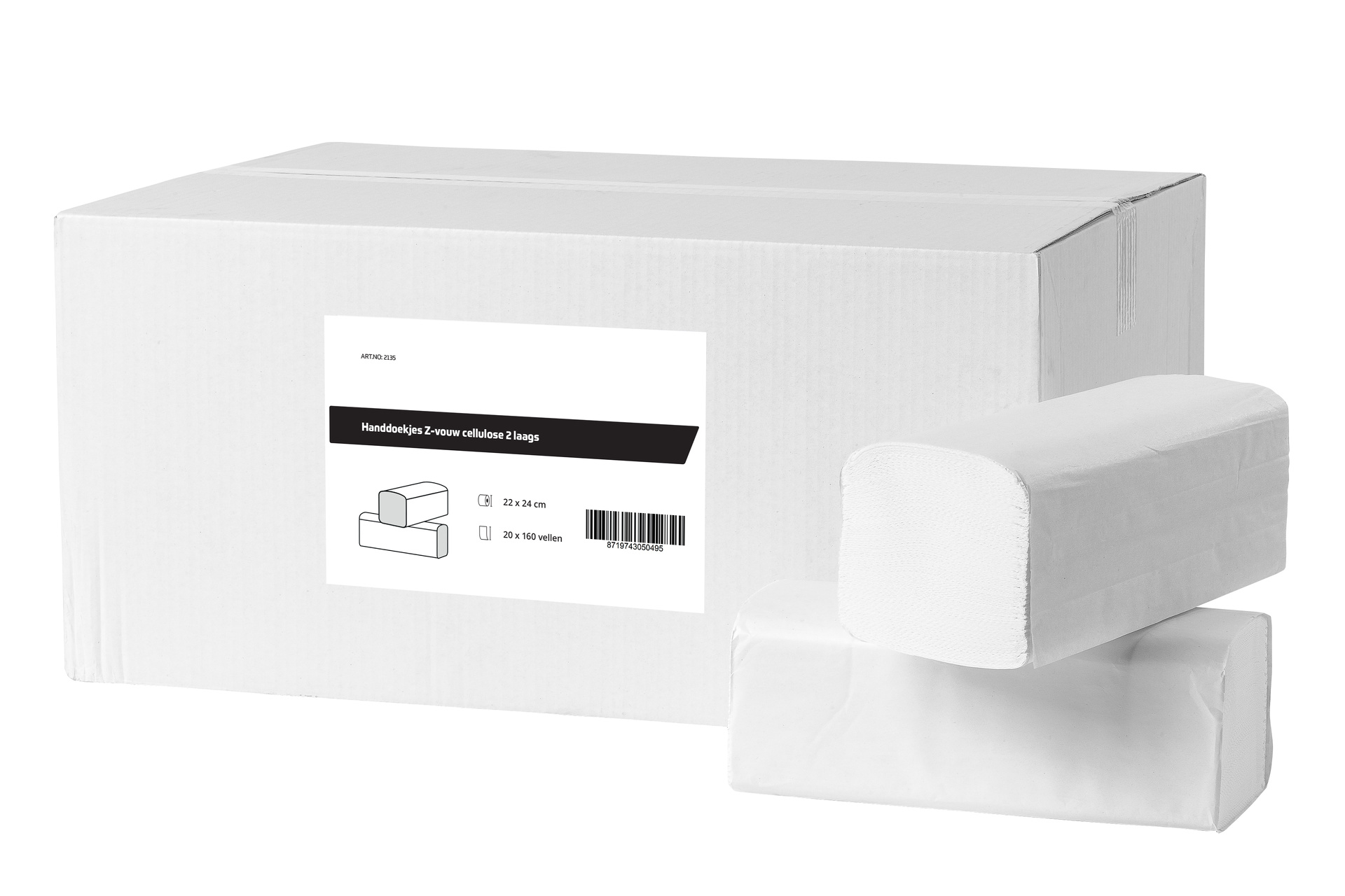0071400_handdoekpapier-z-vouw-2-laags-cellulose-21x24-cm-3200-vel-per-doos