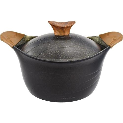 Oala cu capac Neoklein CS32, diametru 32 cm, capacitate 8.8 L, aluminiu turnat, invelis anti-aderent, Negru