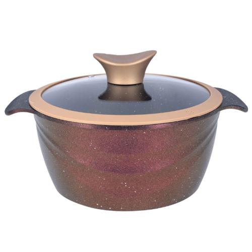 Oala Neoklein CSG18-Royal, cu capac din sticla, 18 cm, 1.8 L, aluminiu turnat, invelis anti-aderent, Royal