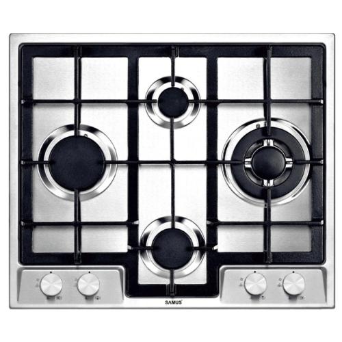 Plita pe gaz incorporabila Samus PSG-64SX2, 4 arzatoare, argintiu