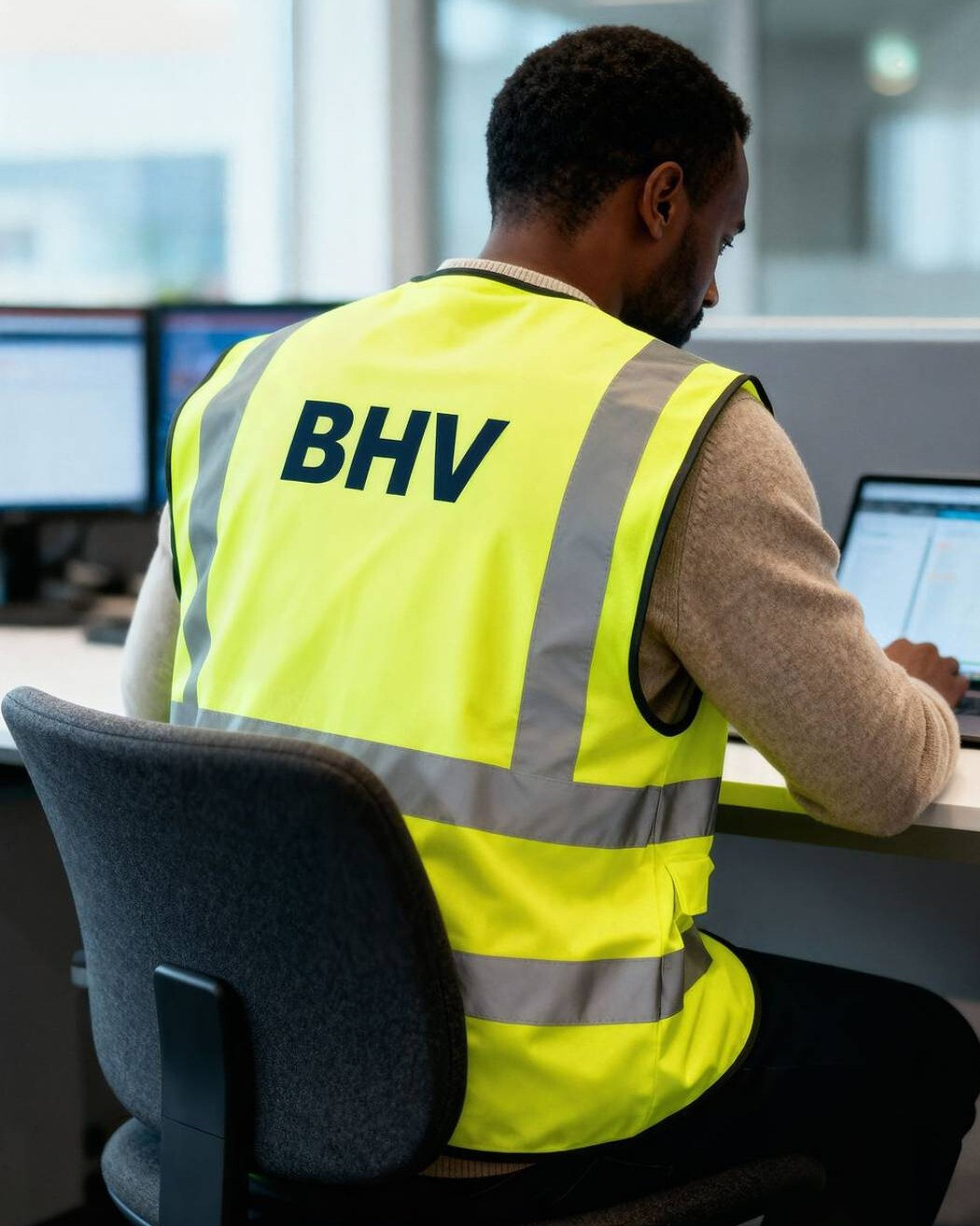 Deelnemer bereidt zich online voor op de praktijkdag van een betaalbare BHV cursus.