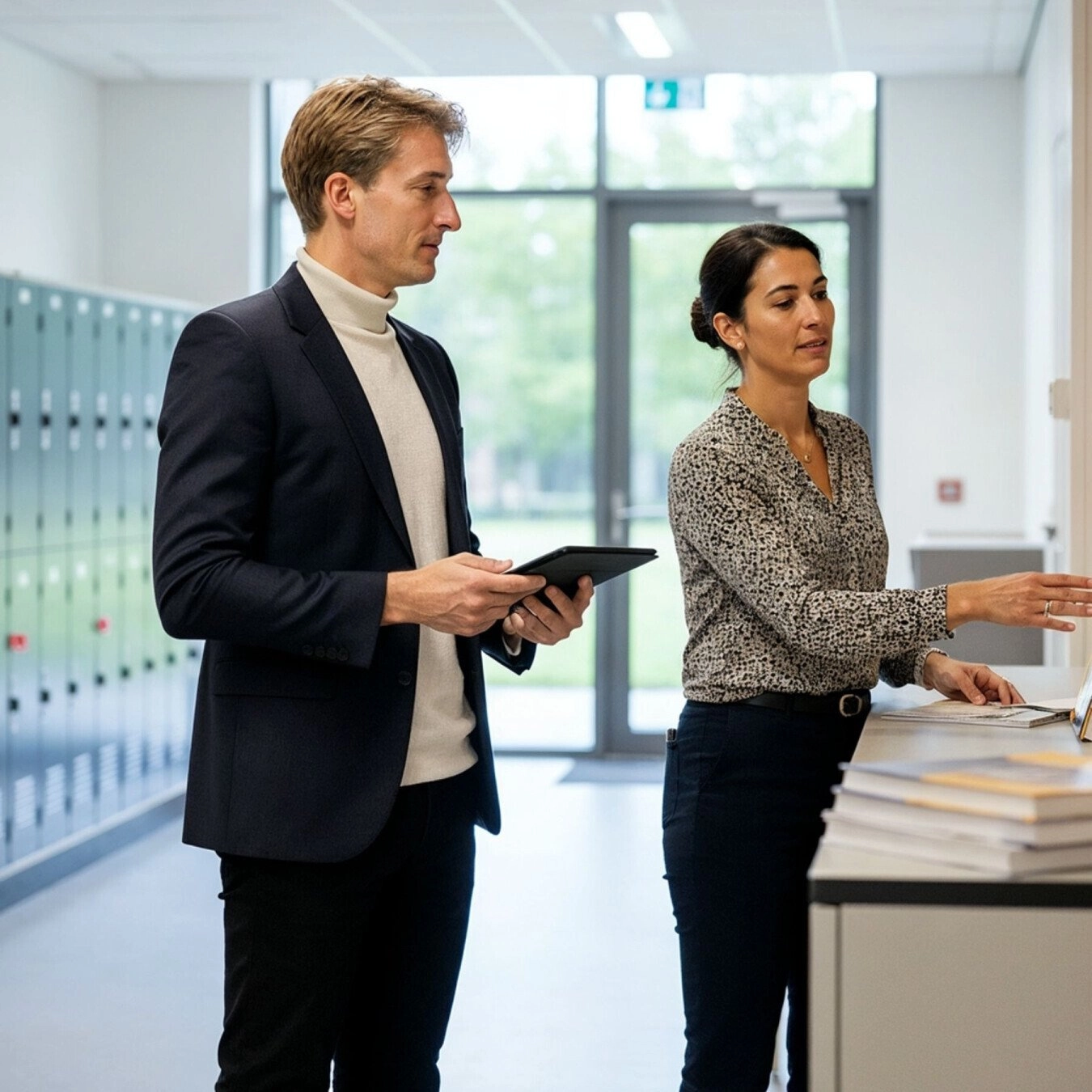 Medewerkers in een onderwijsomgeving.