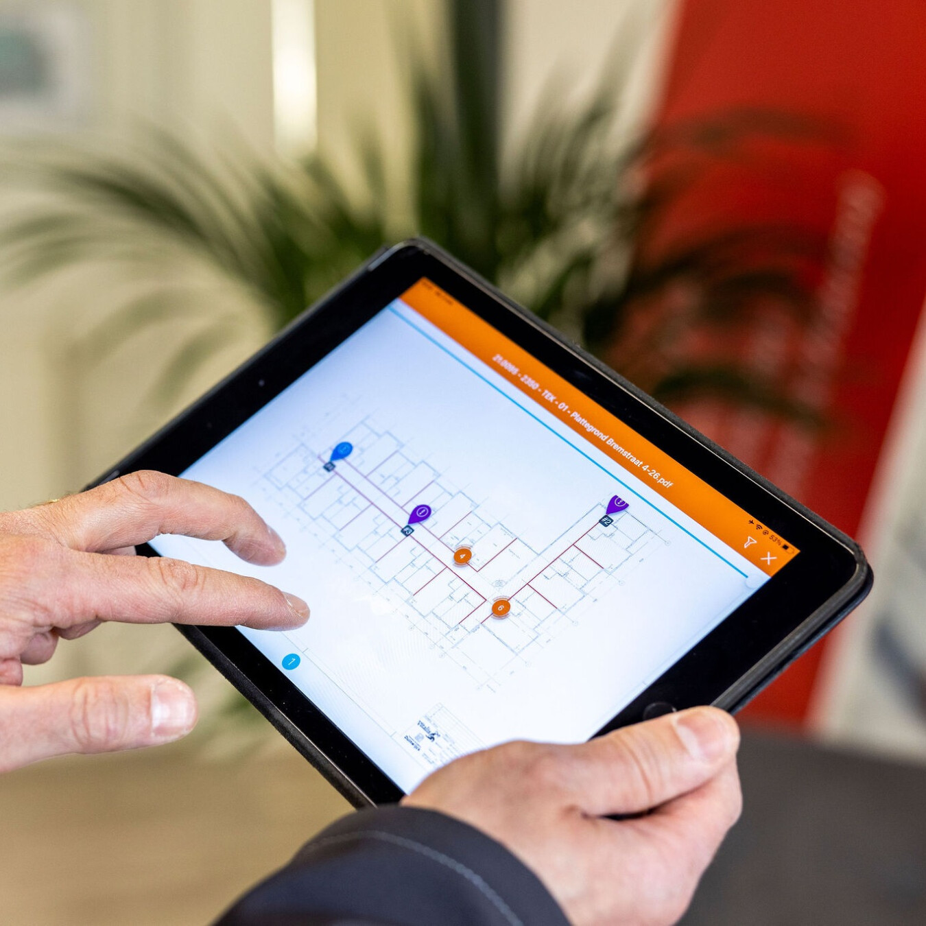 Digitale plattegrond met bevindingen uit een inventarisatie brandveiligheid