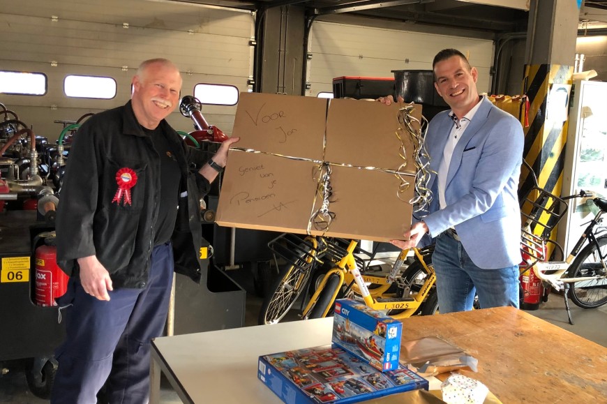 Collega Jan Saak is met pensioen