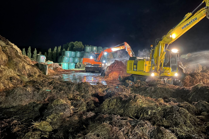 S2N helpt met nablussen grote brand in Stellendam