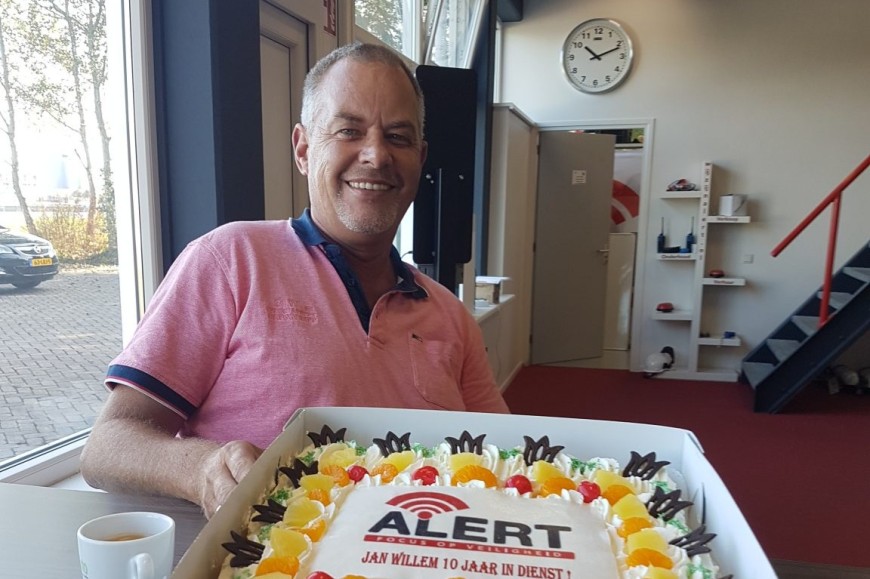 Collega Jan Willem 10 jaar in dienst!