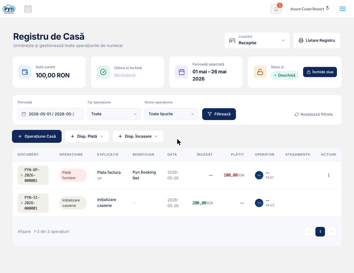 Cash Register - general view with balance, period and operations