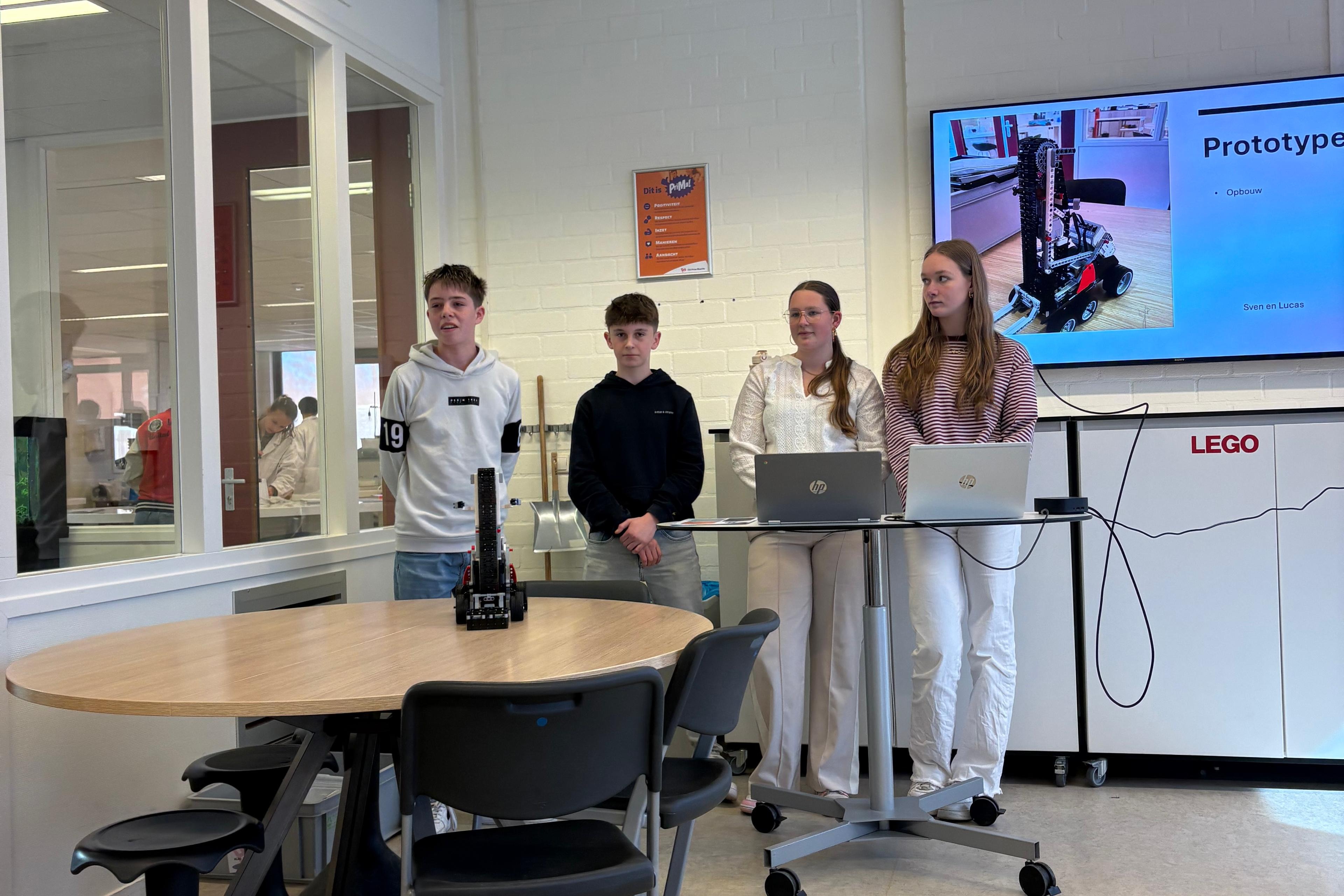 Leerlingen M4 ronden eindopdracht Technologie & Toepassing succesvol af