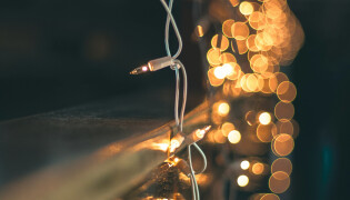Feestverlichting is maar tijdelijk