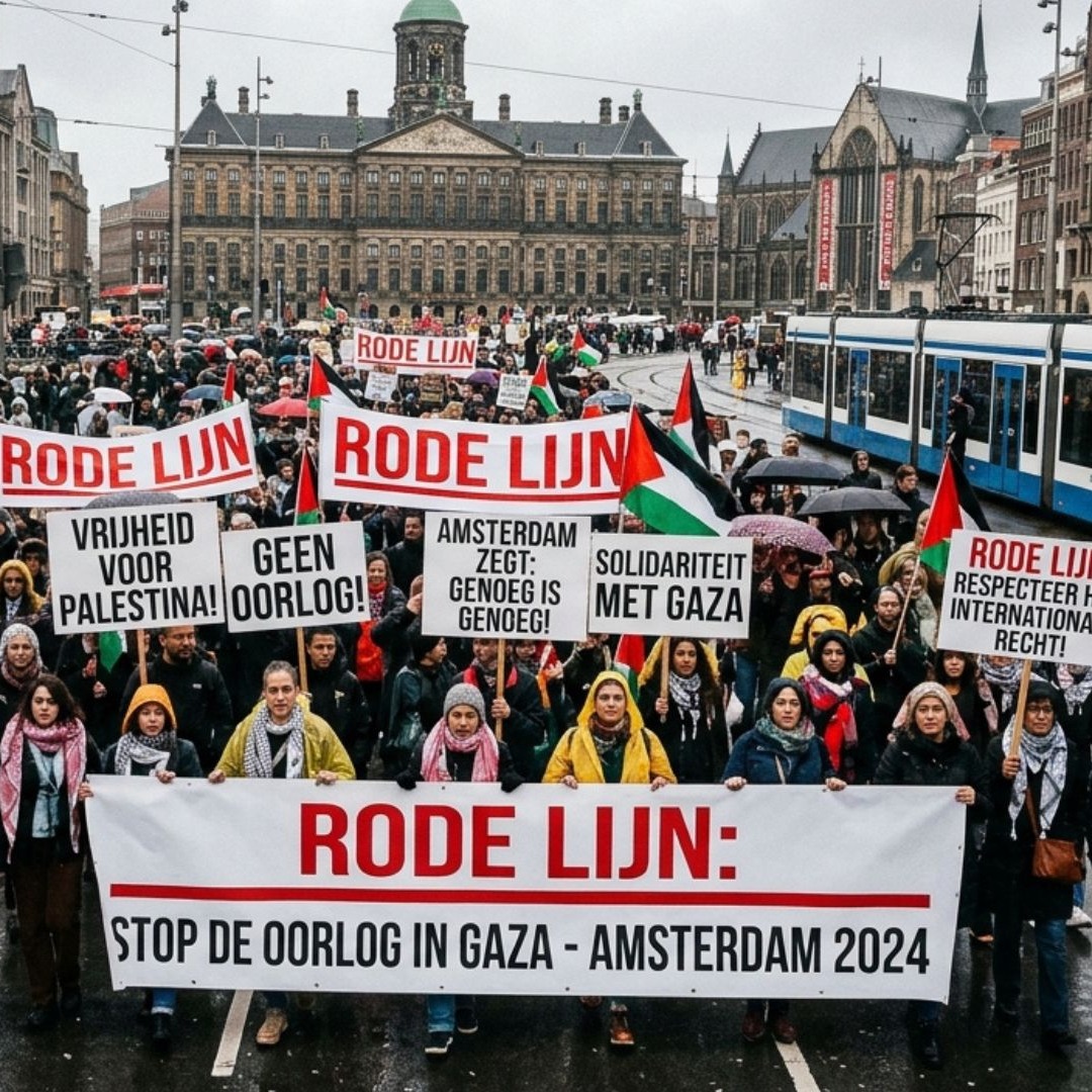 Kijk eens wie de Rode Lijn demonstratie mag afsluiten…