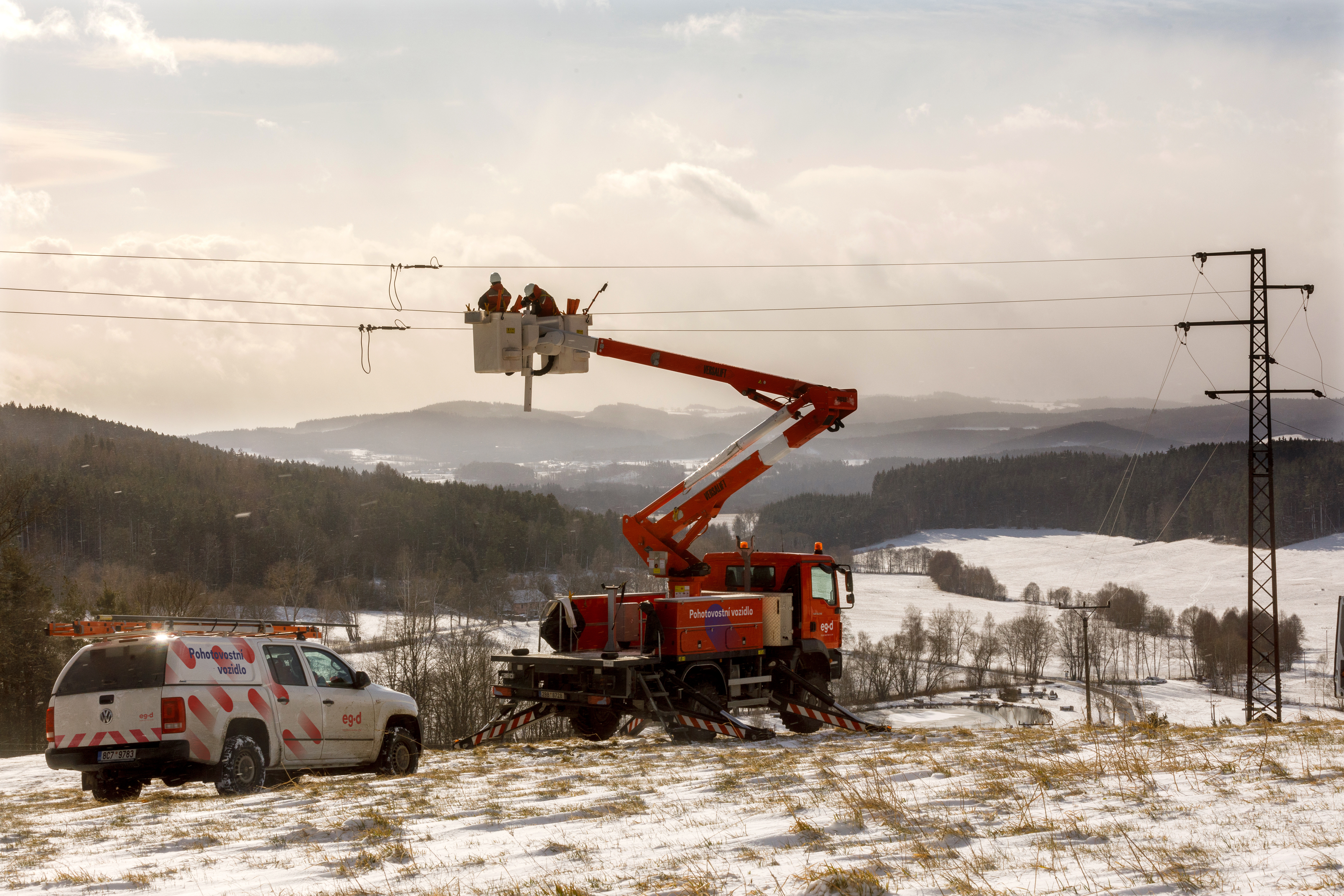 Řešení problému v terénu na distribuční síti EG.D