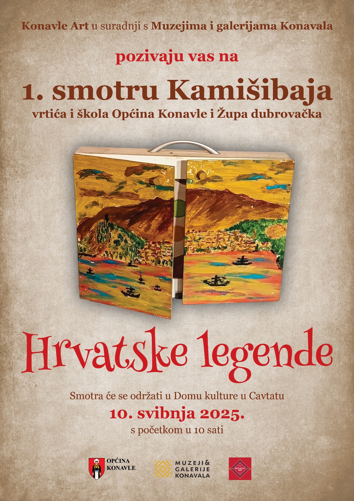 Poziv na 1. smotru kamišibaja vrtića i škola Općine Konavle i Župe dubrovačke