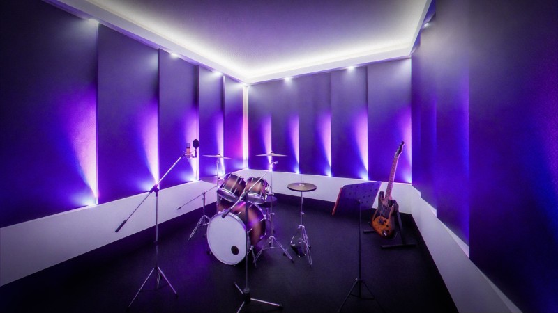 Design d'un studio d'enregistrement de musique à Paris