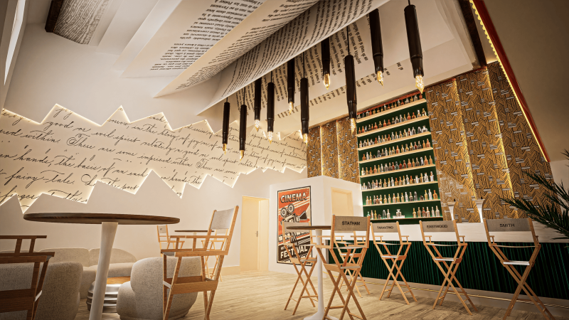 Plafond tel un livre ouvert