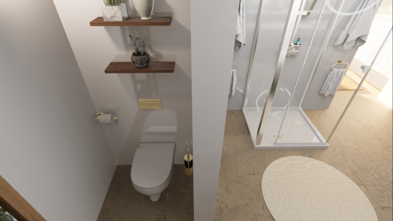 zoom sur la salle de bain