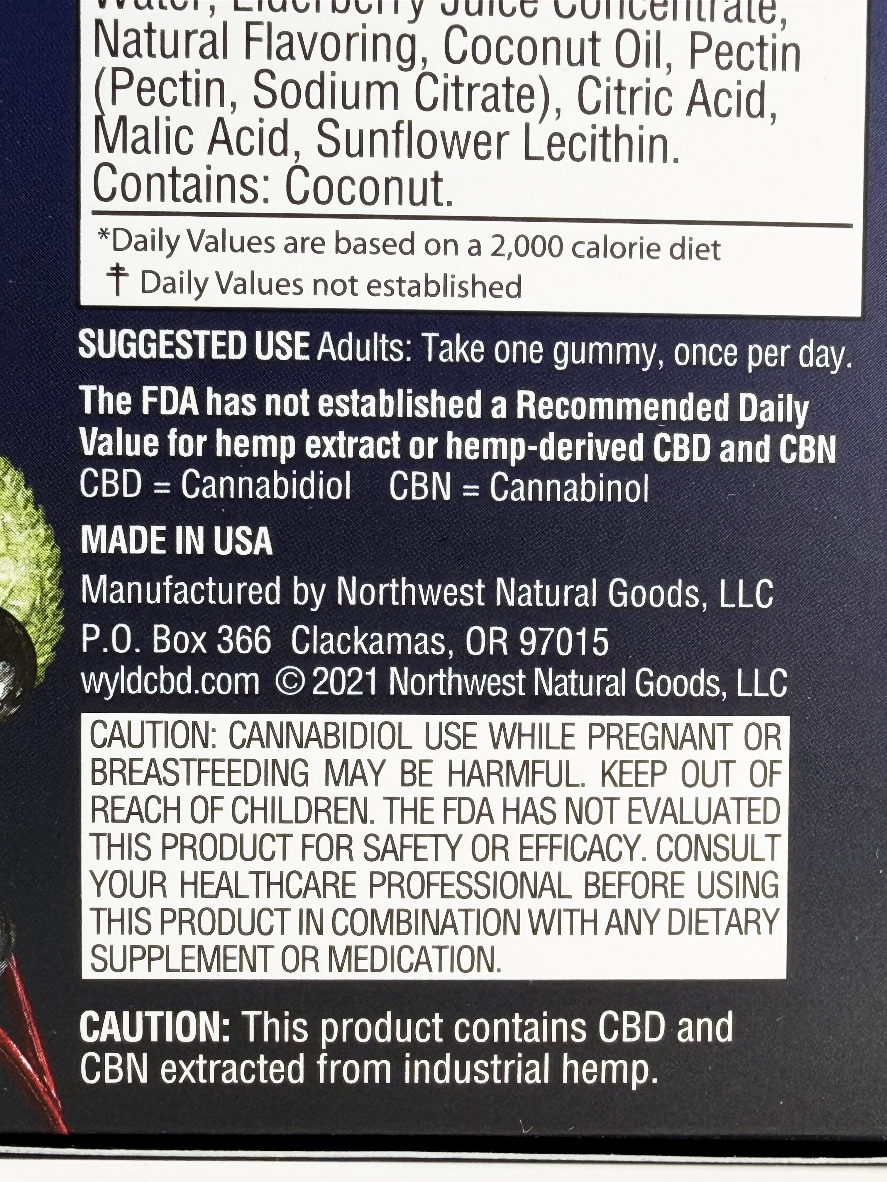 Underdogs Lab WYLD CBD 2:1 CBD:CBG 40ct Gummies-800mg Pear — alternate view 4