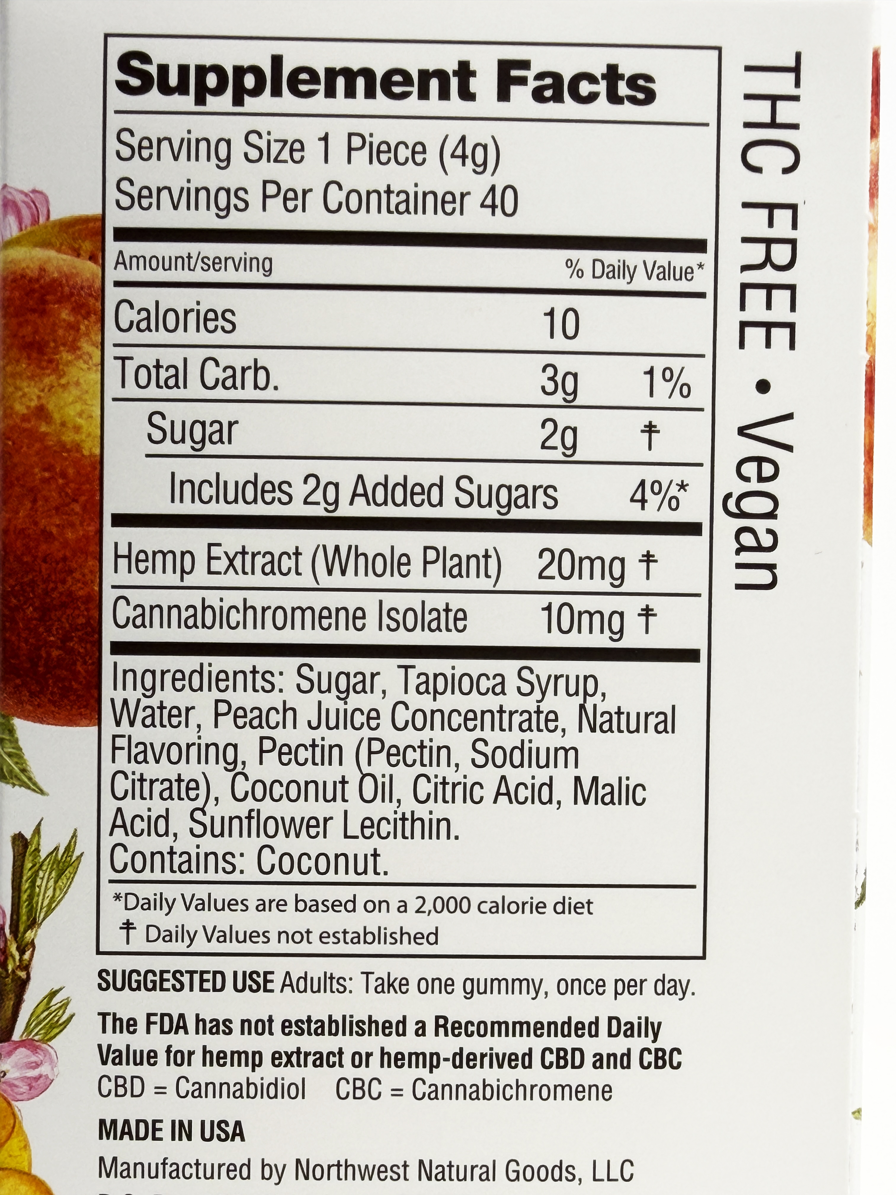 Underdogs Lab WYLD CBD 2:1 CBD:CBG 40ct Gummies-800mg Pear — alternate view 9