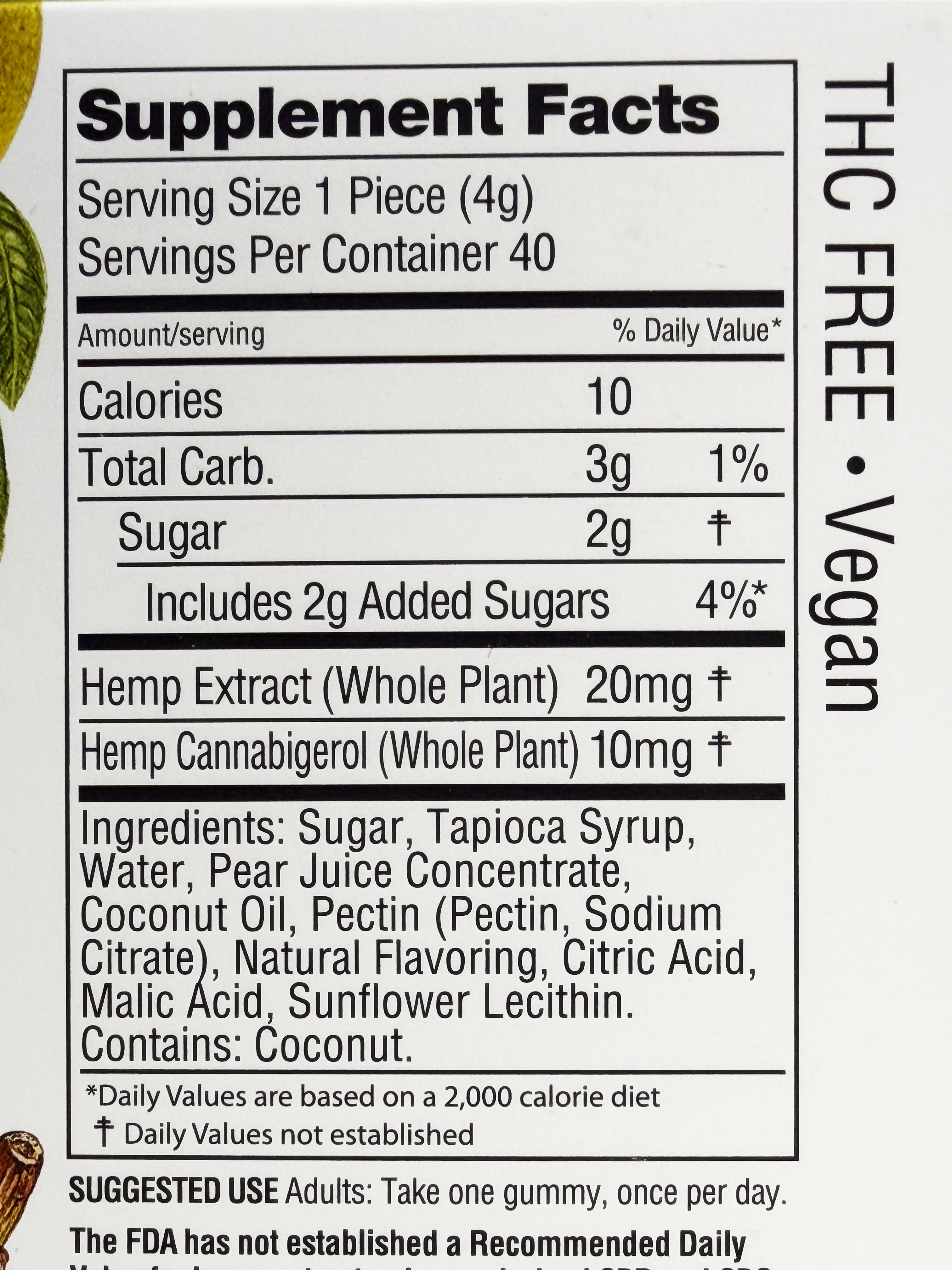 Underdogs Lab WYLD CBD 2:1 CBD:CBG 40ct Gummies-800mg Pear — alternate view 12