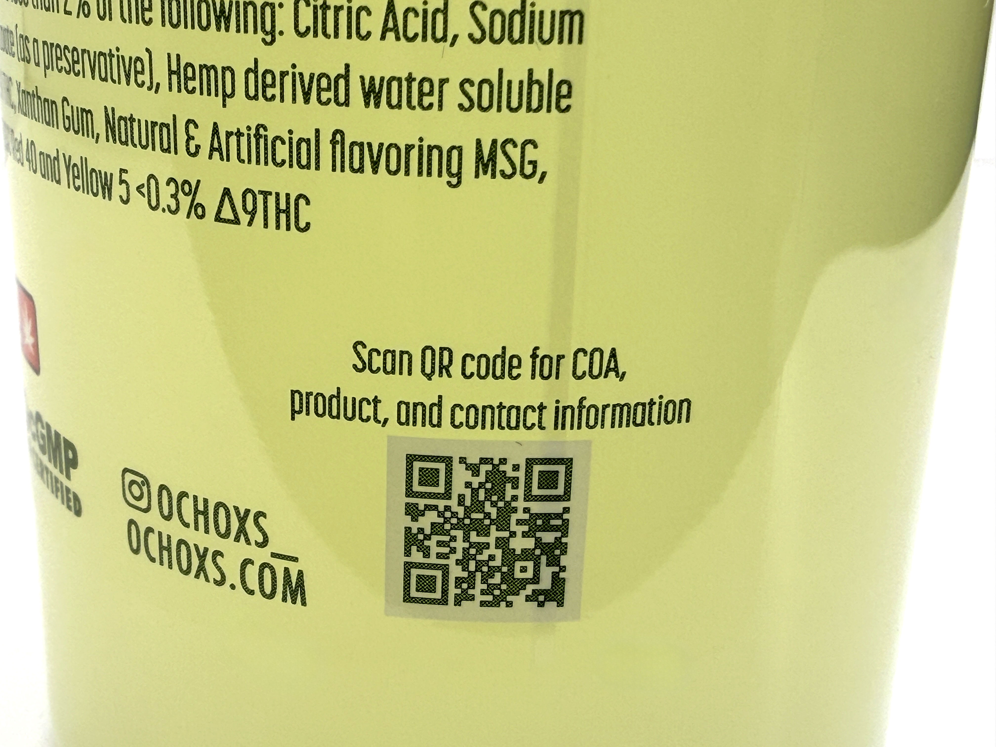 Underdogs Lab OCHOxs Juice 100mg Delta 9 - Higher Level Lemonade — alternate view 7