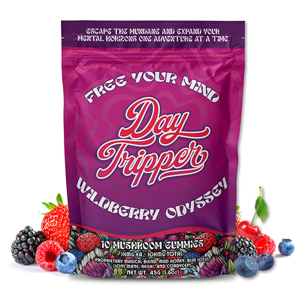 Underdogs Lab Day Tripper Mushroom-10ct/bx 100%Vegan Wild Berry Odyssey — alternate view 3
