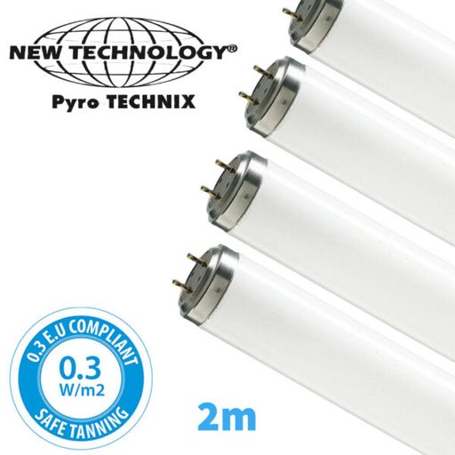 Pyro-technix sunbed lamps – 2m *0.3 compliant*