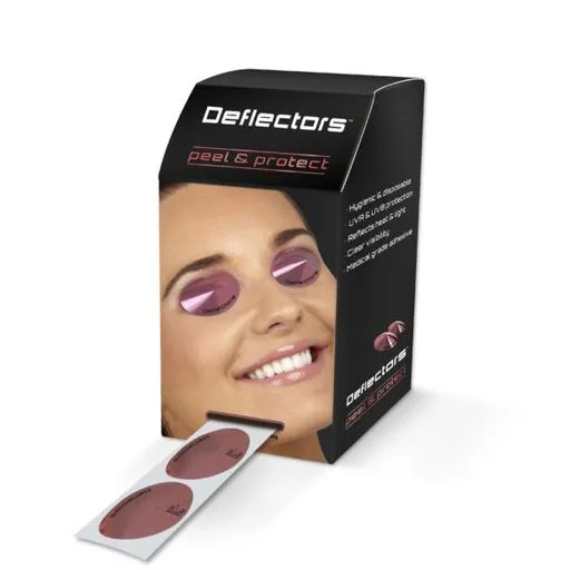 Deflectors sunbed eye protection