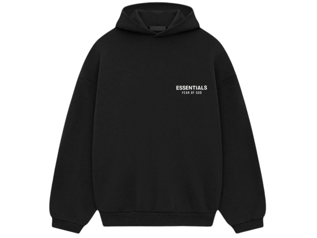 Černá mikina Fear of God Essentials Hoodie FW24