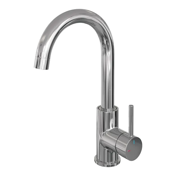 BRAUER Stripe hoge opbouw wastafelmengkraan met draaibare ronde uitloop model A