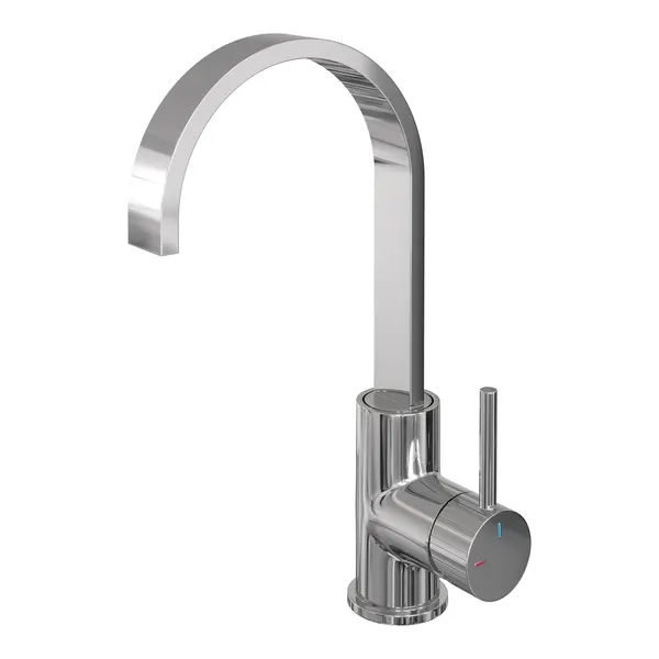 BRAUER Stripe hoge opbouw wastafelmengkraan met draaibare platte uitloop model A
