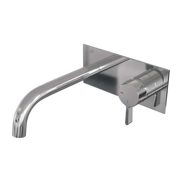 BRAUER Edition inbouw wastafelmengkraan met gebogen uitloop en afdekplaat model E1