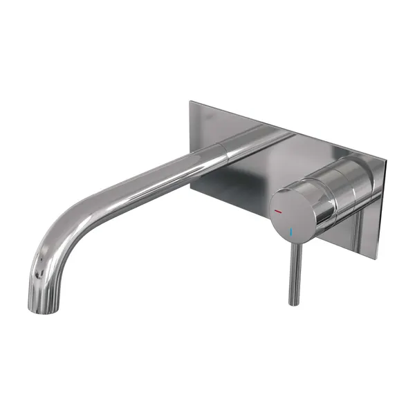 BRAUER Edition inbouw wastafelmengkraan met gebogen uitloop en afdekplaat model A1