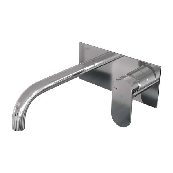 BRAUER Edition inbouw wastafelmengkraan met gebogen uitloop en afdekplaat model C1