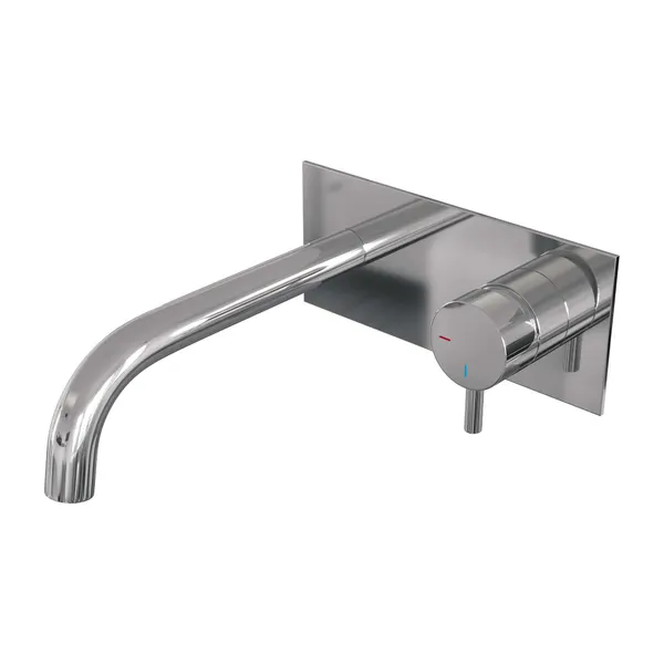 BRAUER Edition inbouw wastafelmengkraan met gebogen uitloop en afdekplaat model B1