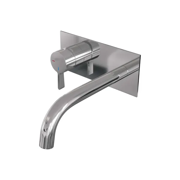 BRAUER Edition inbouw wastafelmengkraan met gebogen uitloop en afdekplaat model E2