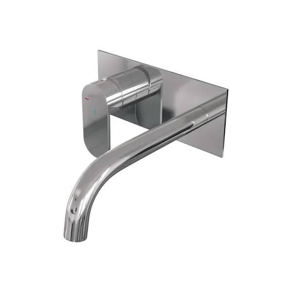 BRAUER Edition inbouw wastafelmengkraan met gebogen uitloop en afdekplaat model C2