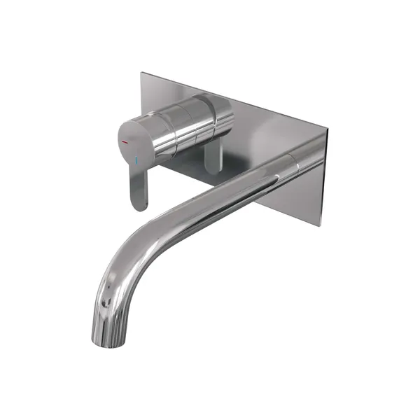 BRAUER Edition inbouw wastafelmengkraan met gebogen uitloop en afdekplaat model D2