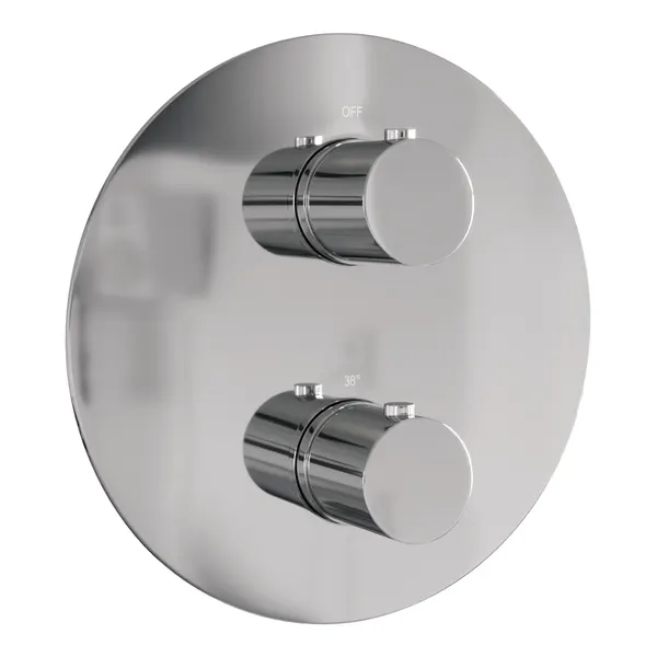 BRAUER Edition 3-weg inbouwthermostaat rond met in- en afbouwdelen