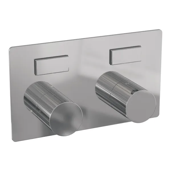BRAUER Stripe 2-weg inbouwthermostaat met drukknoppen met in- en afbouwdelen