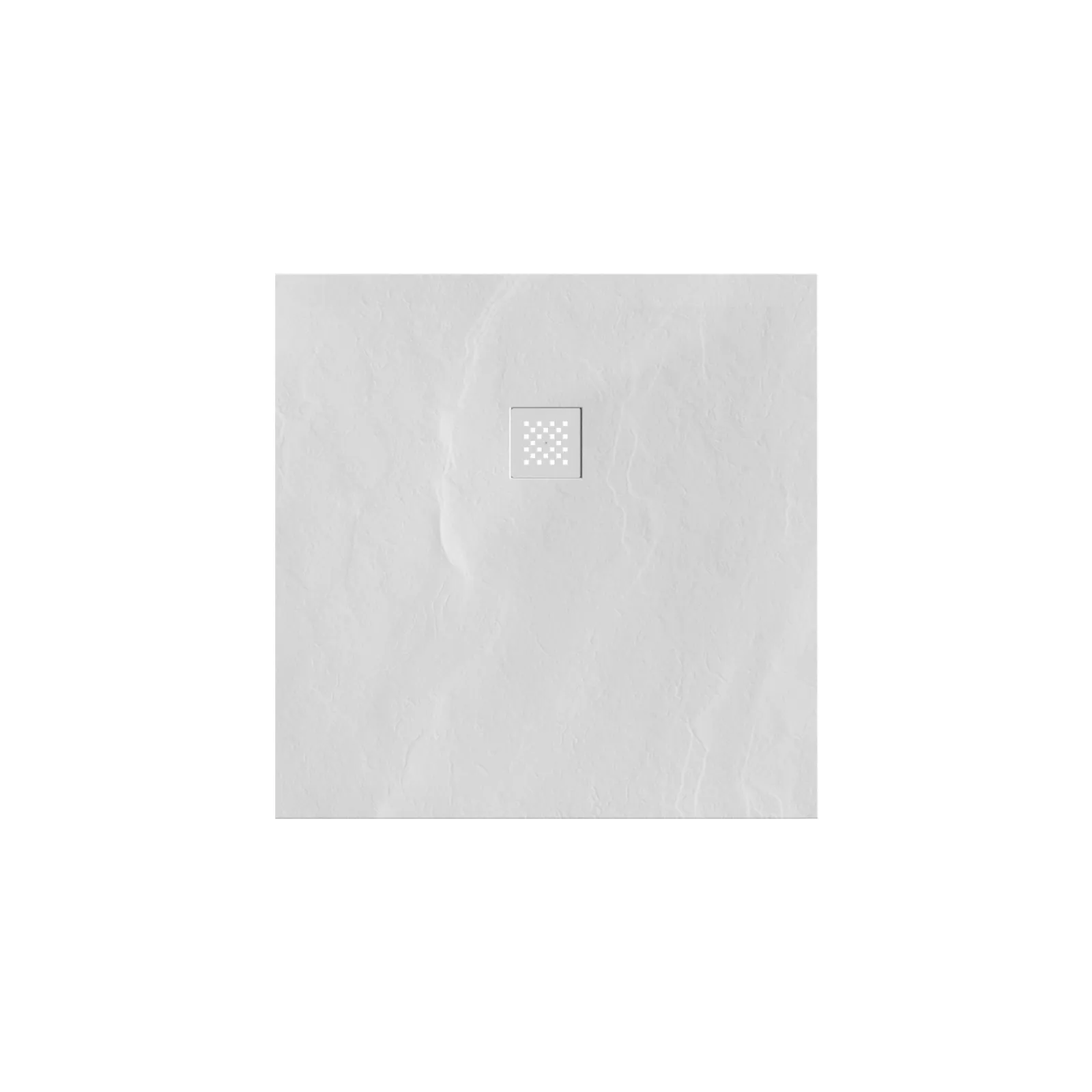 BRAUER Douchebak Asteroid 100x100 incl. antislip en antibacterieel mineraalmarmer mat wit, foto 2 van 6