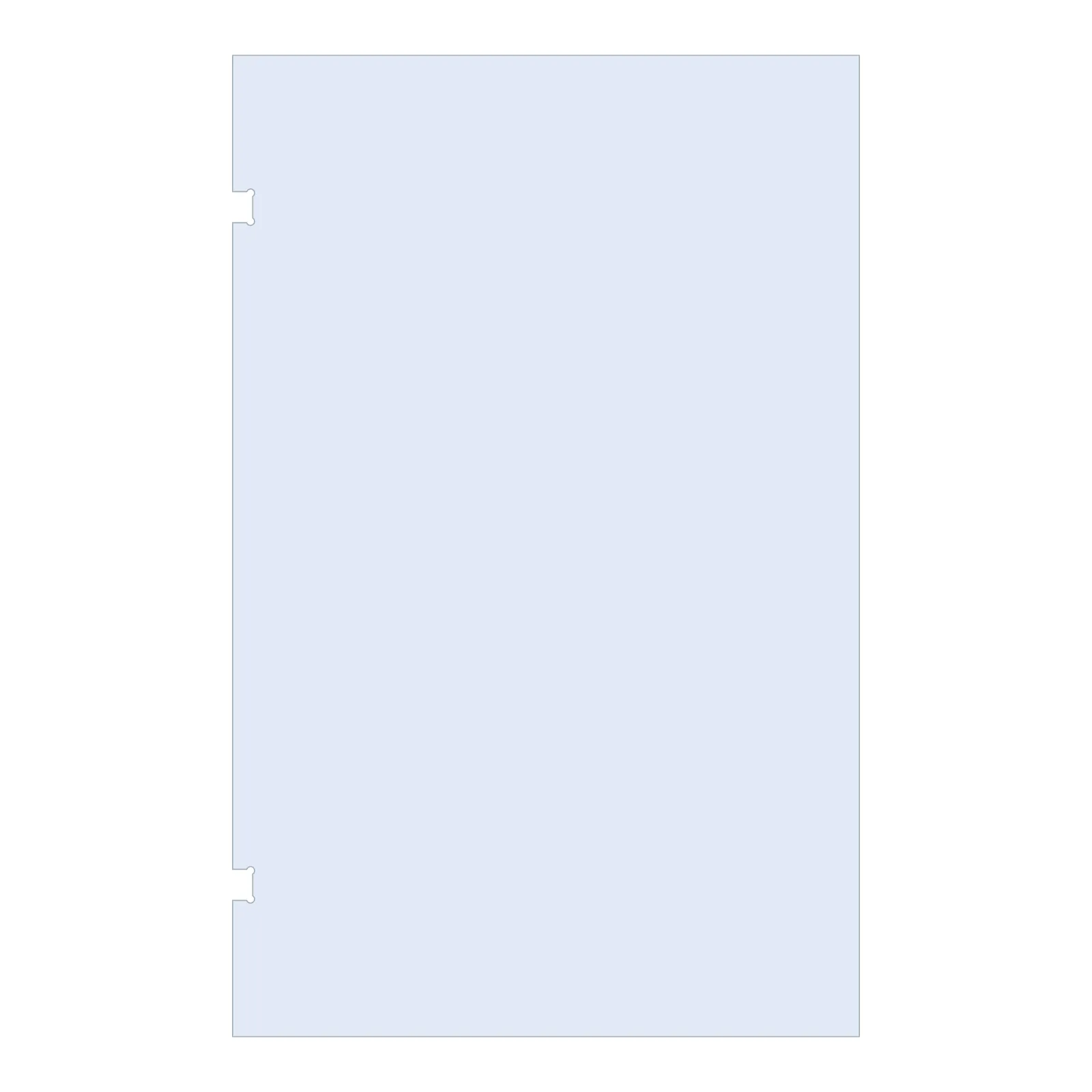 BRAUER Wand 140 helder glas enkelzijdige uitsparingen