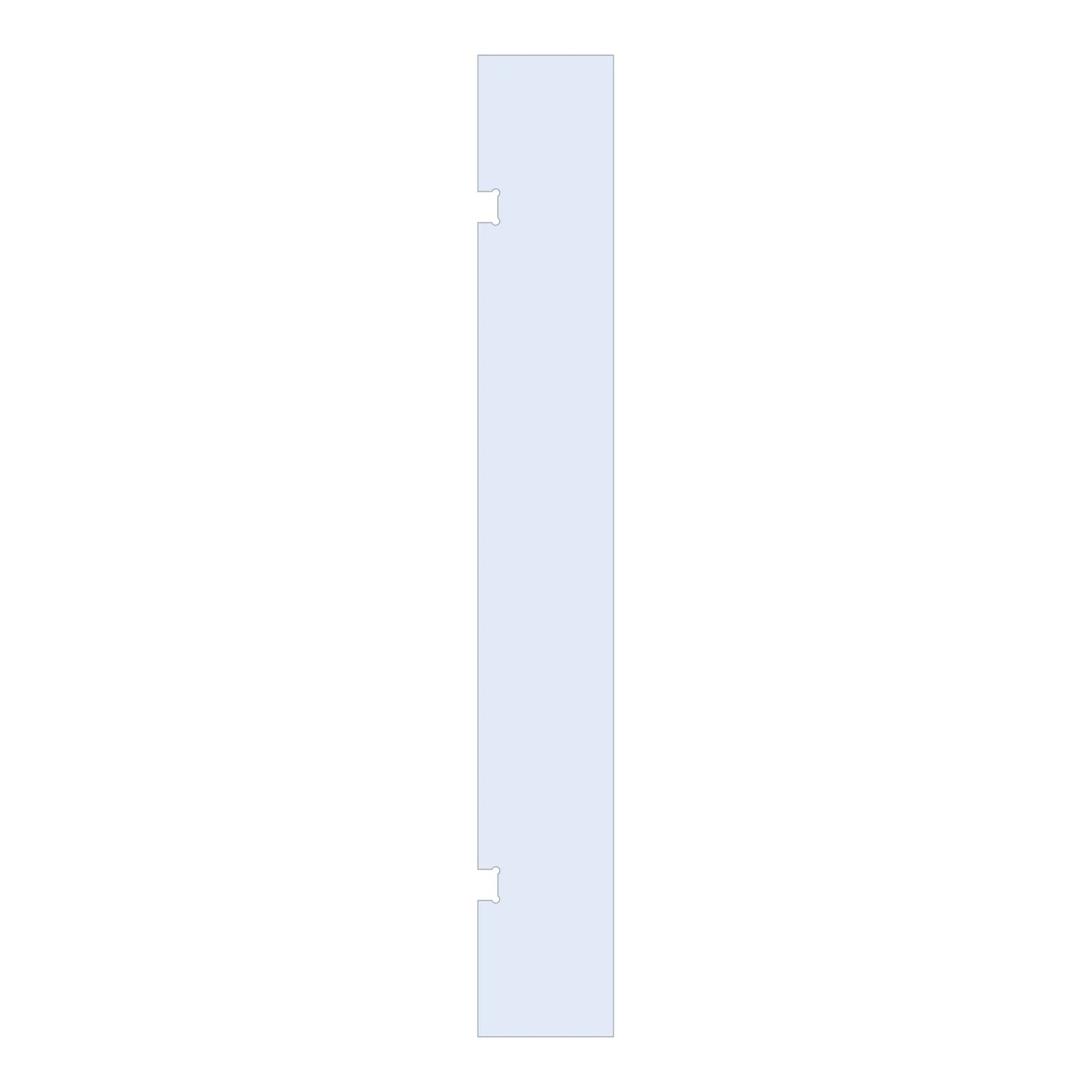 BRAUER Wand 40 helder glas enkelzijdige uitsparingen
