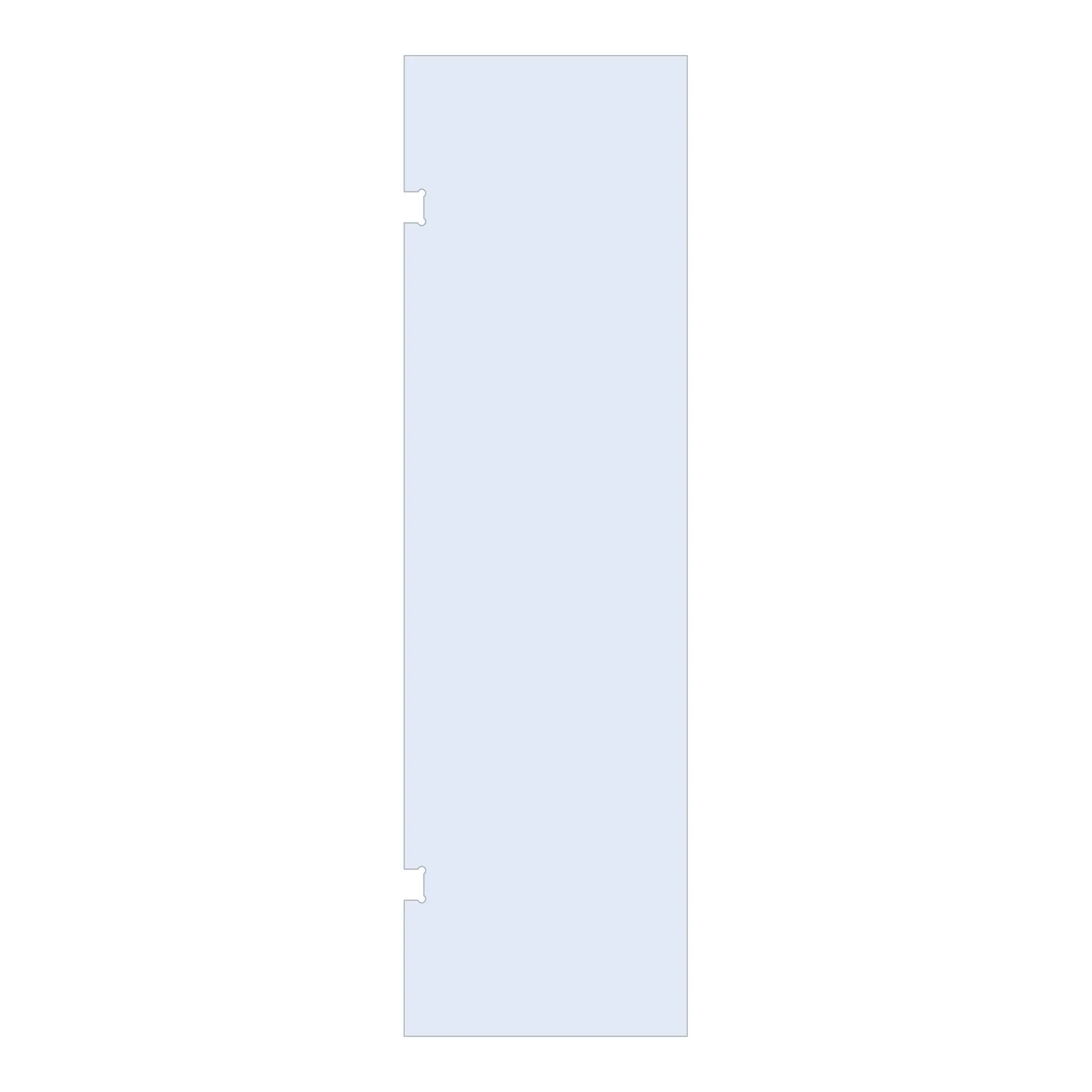 BRAUER Wand 70 helder glas enkelzijdige uitsparingen
