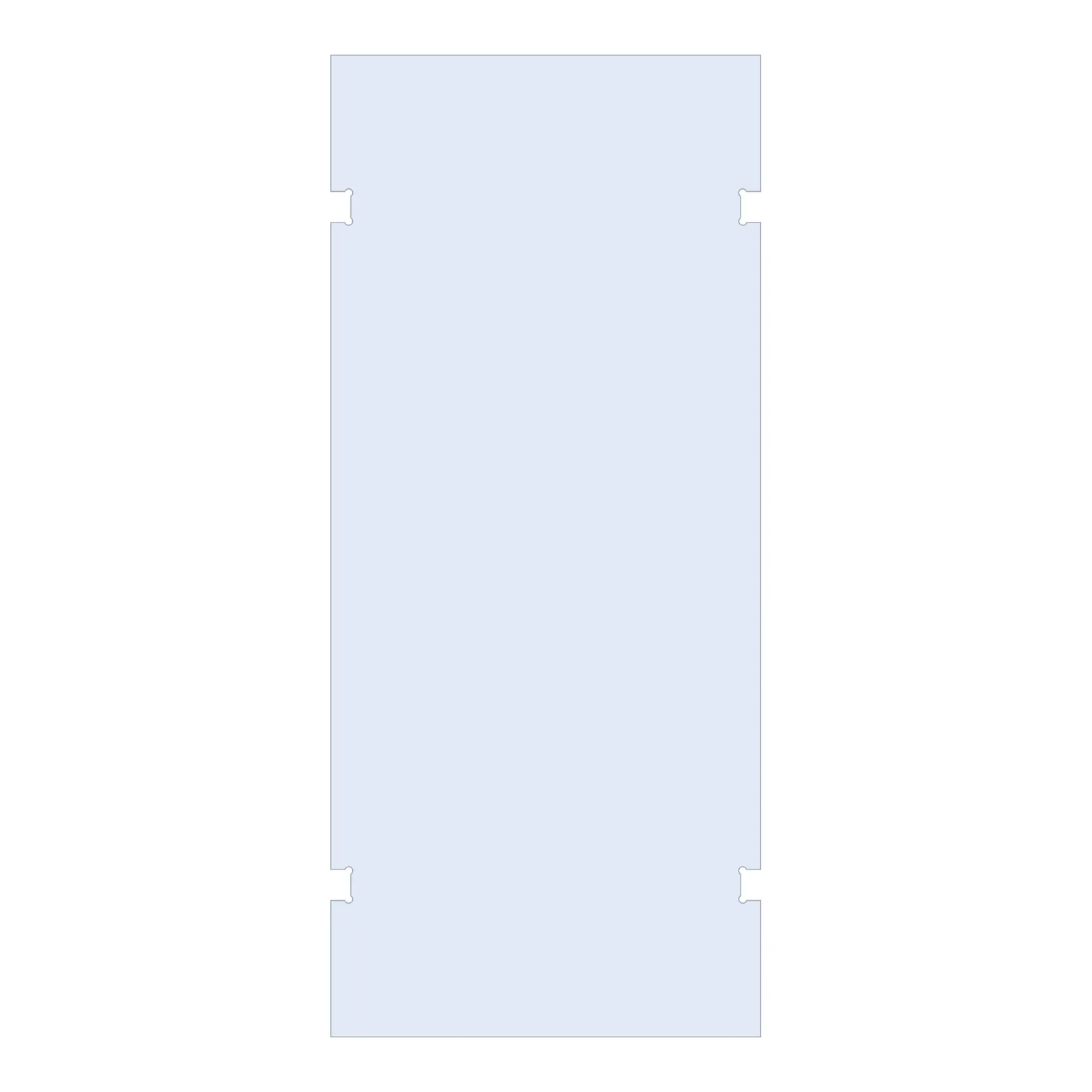 BRAUER Wand 100 helder glas tweezijdige uitsparingen
