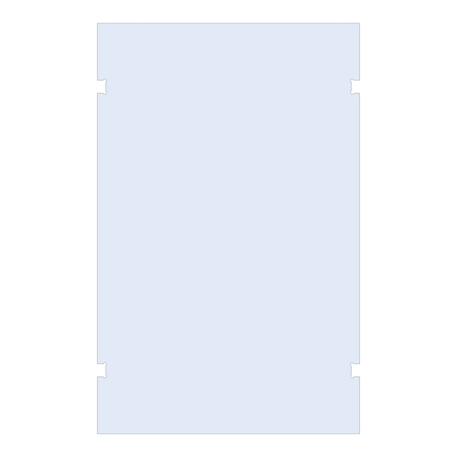 BRAUER Wand 140 helder glas tweezijdige uitsparingen