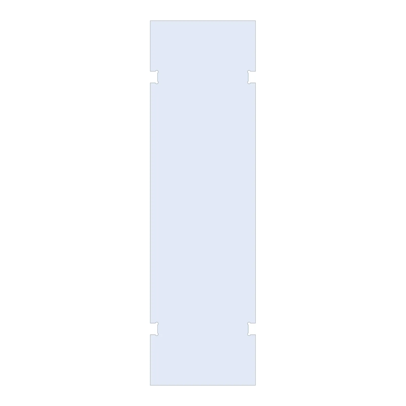BRAUER Wand 70 helder glas tweezijdige uitsparingen